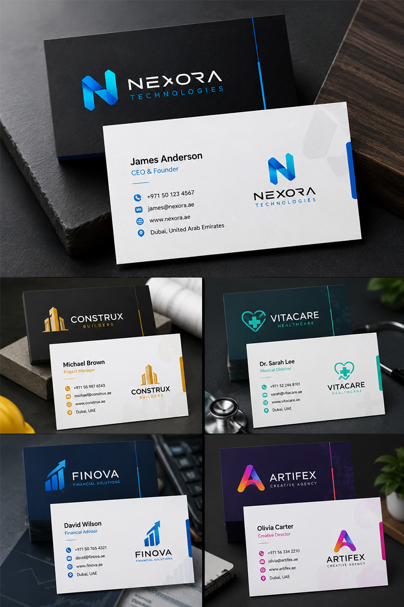 Business card design Dubai