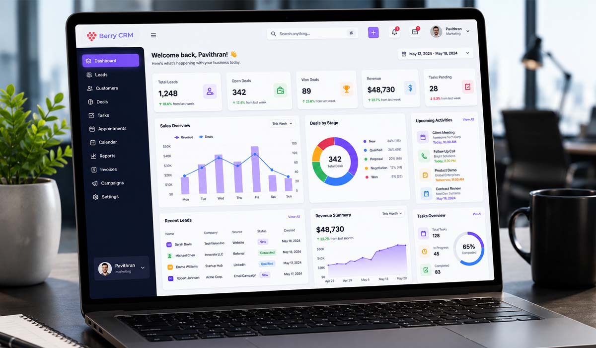 BerryCRM customer relationship management software