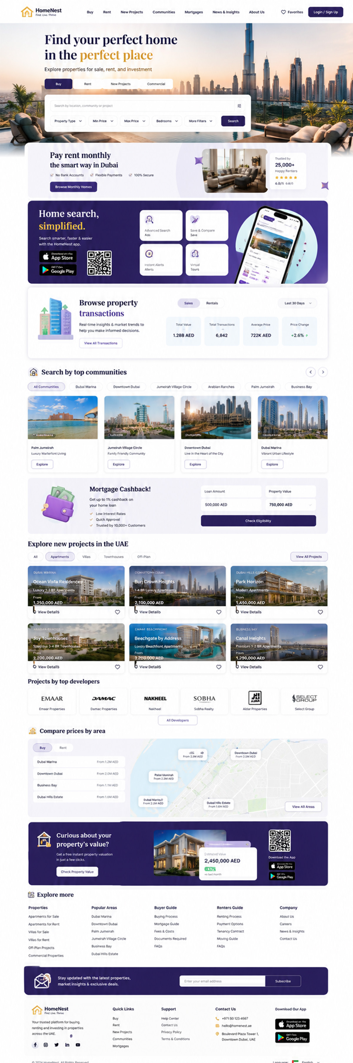 Real estate website demo concept