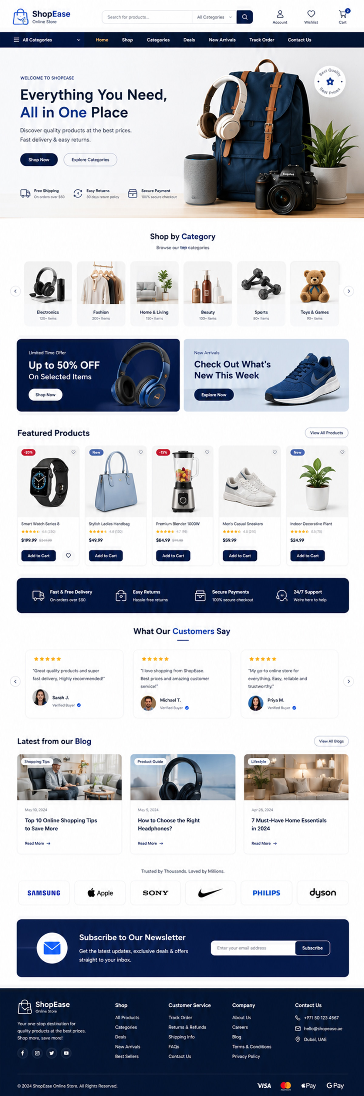 E-commerce website demo concept