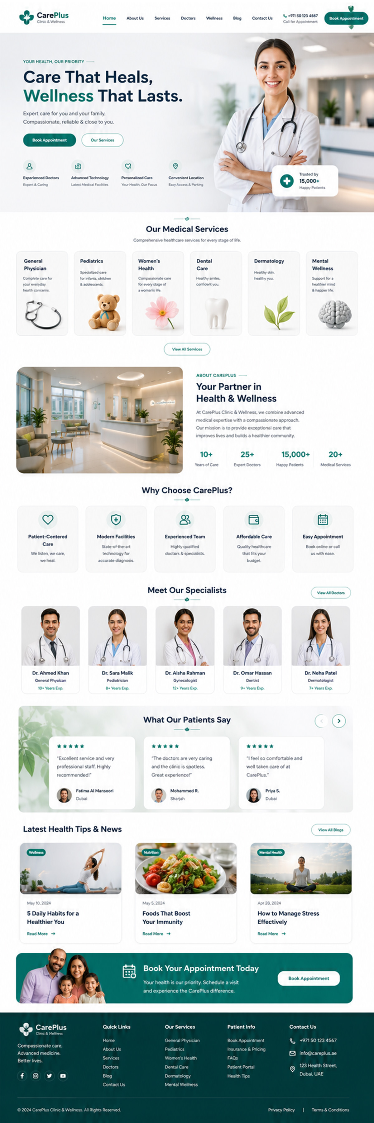 Clinic website demo concept