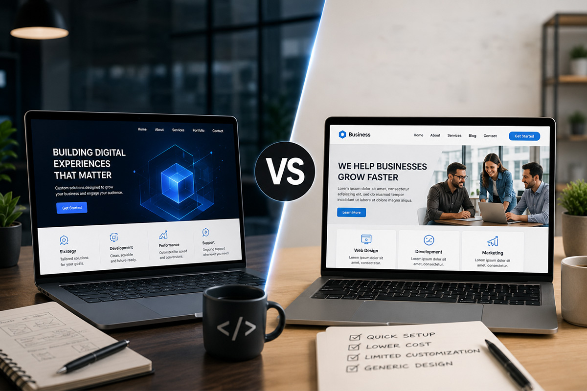 Custom website design and development